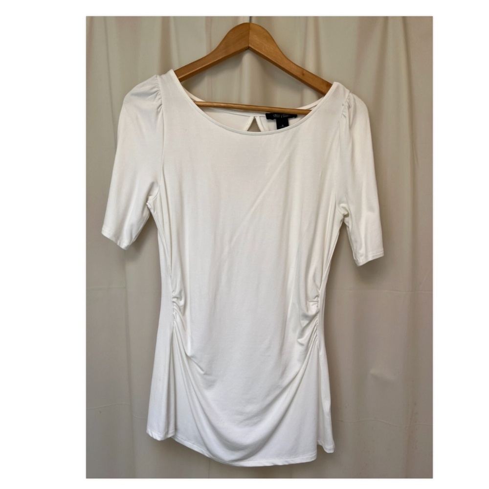 White house black market top ruched sides small
